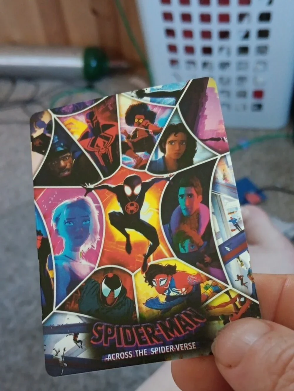 Marvel Miles Morales Holographic Trading Card - Blue, Red, Black